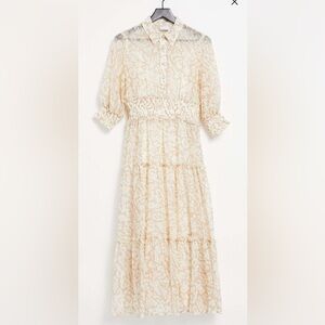 ASOS DESIGN Midi Natural Animal Print Dress